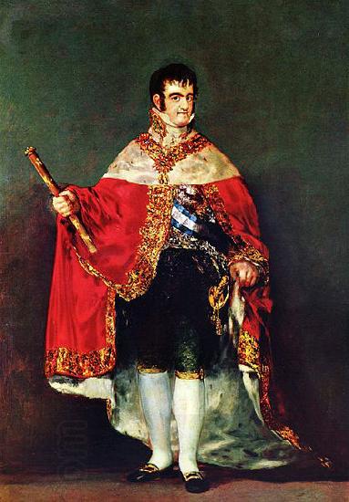 Francisco de Goya Portrait of Ferdinand VII of Spain in his robes of state China oil painting art